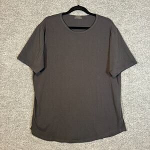 Nuuds Shirt Mens 2XL XXL Black Tshirt Short Sleeve Curved Hem T Shirt Relaxed